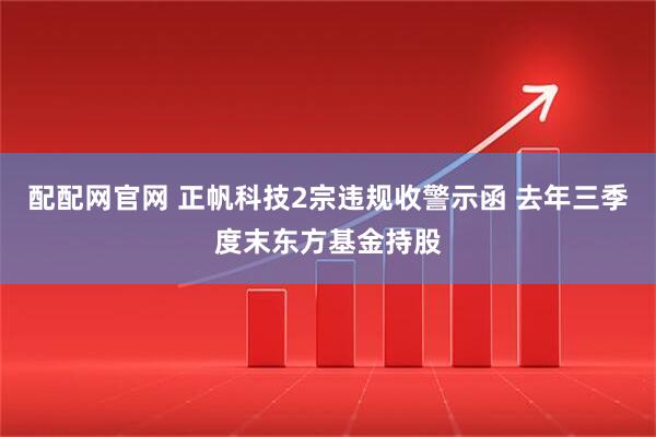 配配网官网 正帆科技2宗违规收警示函 去年三季度末东方基金持股