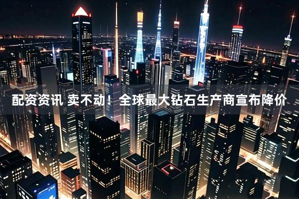 配资资讯 卖不动！全球最大钻石生产商宣布降价