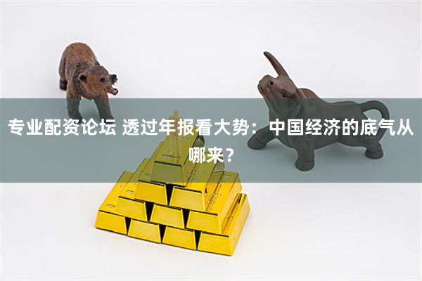 专业配资论坛 透过年报看大势：中国经济的底气从哪来？