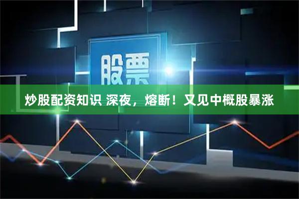炒股配资知识 深夜，熔断！又见中概股暴涨