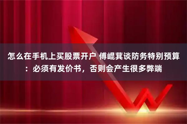 怎么在手机上买股票开户 傅崐萁谈防务特别预算：必须有发价书，否则会产生很多弊端