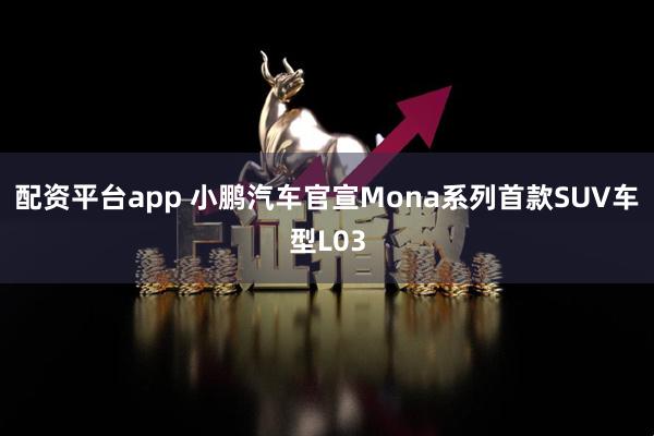 配资平台app 小鹏汽车官宣Mona系列首款SUV车型L03
